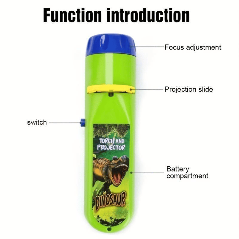 🦖 Dinosaur Projector Flashlight, Portable Dinosaur Projector Flashlight, Night Light Technology Toy For Christmas Gift