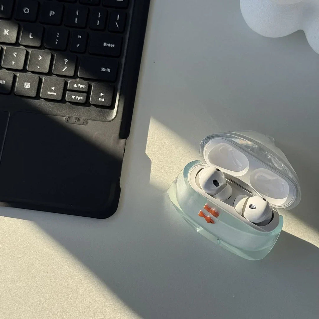 Gold Fish Airpods Case Protector Case Cute Gift Idea